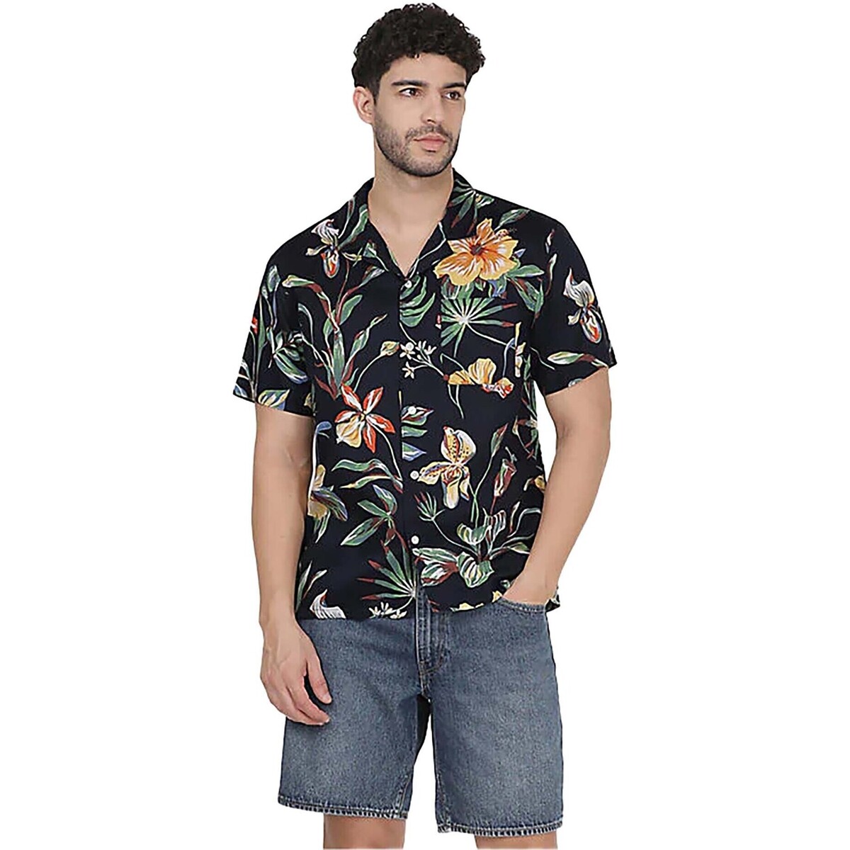 Textiel Heren Overhemden lange mouwen Levi's The Sunset Camp Shirt Nepenthe Floral Na Multicolour