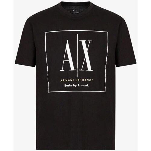 Textiel Heren T-shirts korte mouwen EAX 3RZTAG ZJ8EZ Zwart