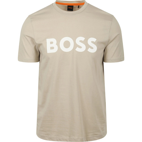 Textiel Heren T-shirts & Polo’s BOSS T-shirt Thinking Beige Beige