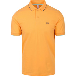 Textiel Heren T-shirts & Polo’s Sun68 Poloshirt Small Stripe Collar Oranje Oranje
