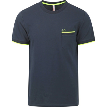 Textiel Heren T-shirts & Polo’s Sun68 T-Shirt Small Stripe Navy Blauw