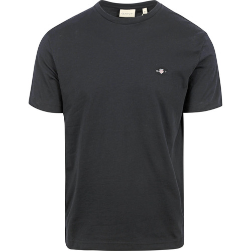 Textiel Heren T-shirts & Polo’s Gant T-shirt Shield Logo Zwart Zwart