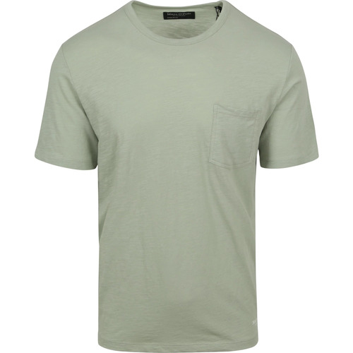 Textiel Heren T-shirts & Polo’s Marc O'Polo T-Shirt Slubs Lichtgroen Groen