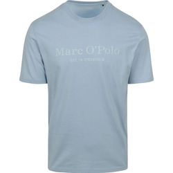 Textiel Heren T-shirts & Polo’s Marc O'Polo T-Shirt Logo Lichtblauw Blauw