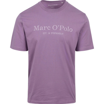 Marc O'Polo T-shirt Korte Mouw T-Shirt Logo Paars
