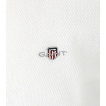 Gant Shield Piqué Poloshirt Wit Wit