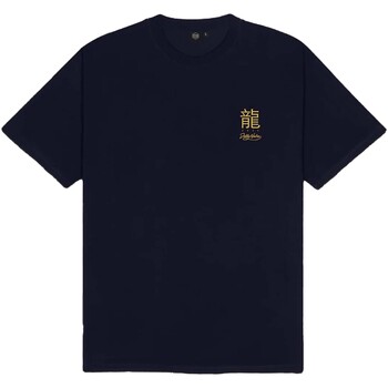 Textiel Heren T-shirts & Polo’s Dolly Noire Chinese Dragon Tee Blauw