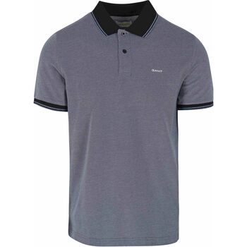 Textiel Heren T-shirts & Polo’s Gant Shield Oxford Piqué Poloshirt Navy Blauw