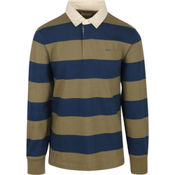 Textiel Heren T-shirts & Polo’s Gant Rugger Polo Groen Blauw Groen