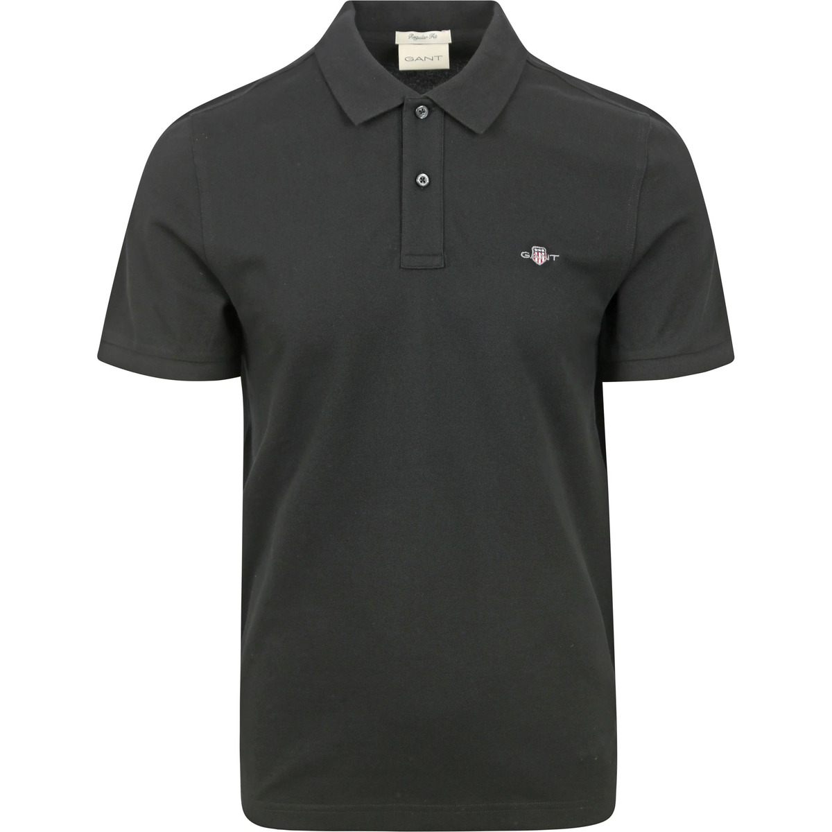Textiel Heren T-shirts & Polo’s Gant Shield Piqué Poloshirt Zwart Zwart