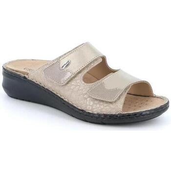 Schoenen Dames Leren slippers Grunland GRU-CCC-CE0256-PL Beige