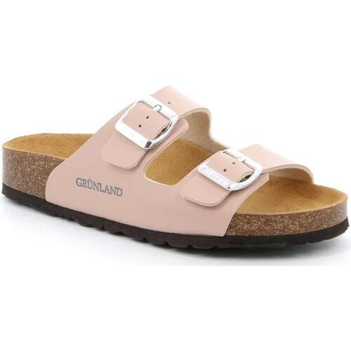 Schoenen Dames Leren slippers Grunland GRU-CCC-CB9952-CI Roze