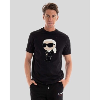 Textiel Heren T-shirts korte mouwen Karl Lagerfeld 755075 534250 Zwart