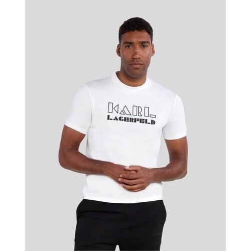 Textiel Heren T-shirts korte mouwen Karl Lagerfeld 755060 533221 Wit