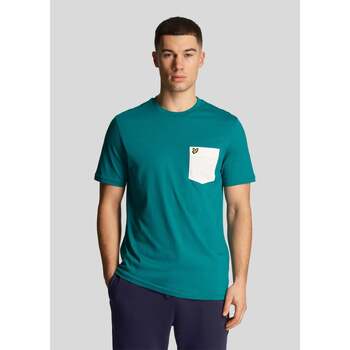 Textiel Heren T-shirts & Polo’s Lyle & Scott Contrast pocket t-shirt Wit