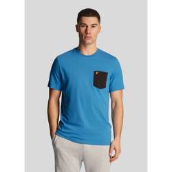 Textiel Heren T-shirts & Polo’s Lyle & Scott Contrast pocket t-shirt Blauw