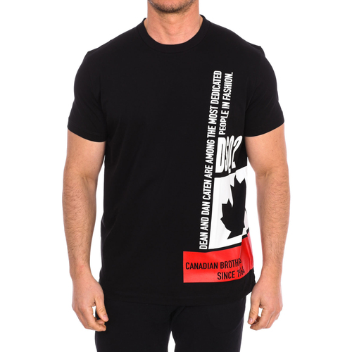 Textiel Heren T-shirts korte mouwen Dsquared S71GD1024-S23009-900 Zwart