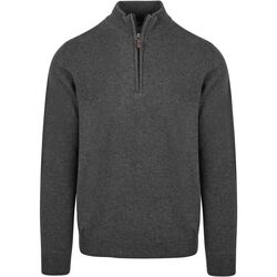 Textiel Heren Sweaters / Sweatshirts Suitable Half Zip Trui Lamswol Antraciet Grijs