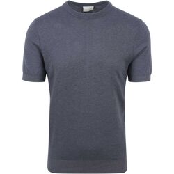 Textiel Heren T-shirts & Polo’s Profuomo T-Shirt Linnen Blauw Blauw