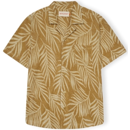 Textiel Heren Overhemden lange mouwen Revolution Terry Cuban 3101 Shirt - Khaki Geel