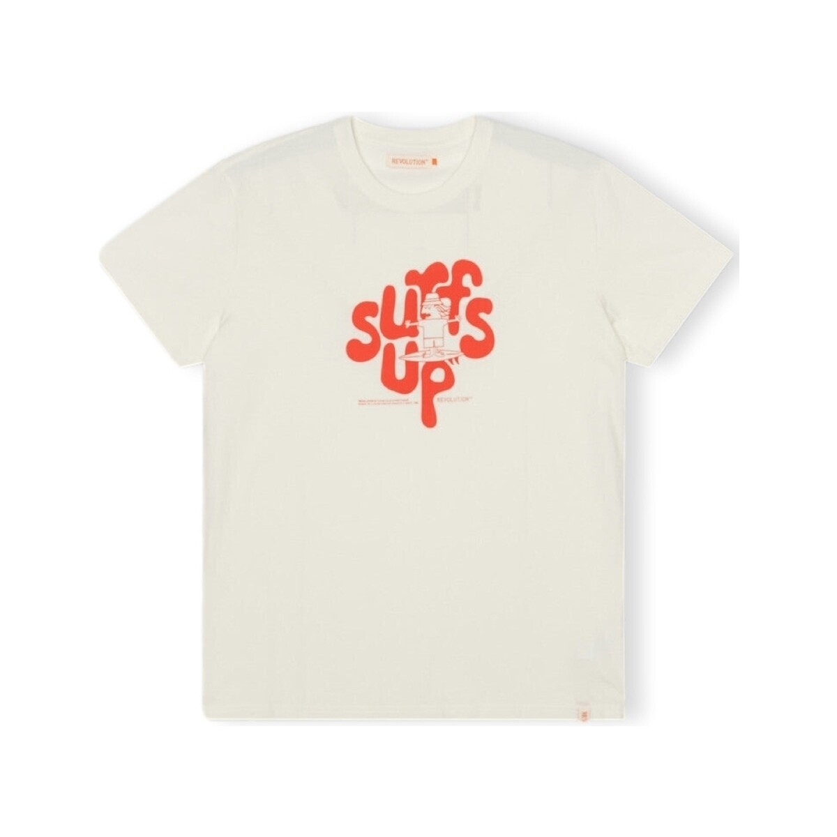 Textiel Heren T-shirts & Polo’s Revolution T-Shirt Regular 1344 SUF - Off White Wit