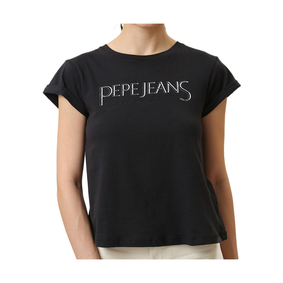 Textiel Dames T-shirts & Polo’s Pepe jeans  Zwart