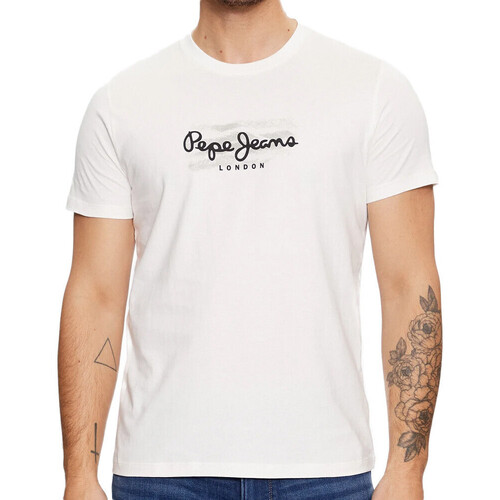 Textiel Heren T-shirts & Polo’s Pepe jeans  Wit
