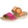 Schoenen Dames Leren slippers Remonte R6858 Oranje