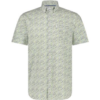 State Of Art Overhemd Lange Mouw Short Sleeve Overhemd Print Groen