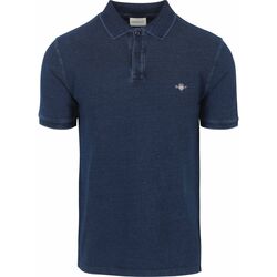 Textiel Heren T-shirts & Polo’s Gant Poloshirt Pique Navy Melange Blauw