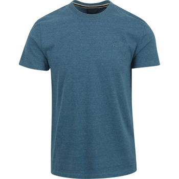 Textiel Heren T-shirts & Polo’s Superdry Classic T-Shirt Melange Blauw Blauw