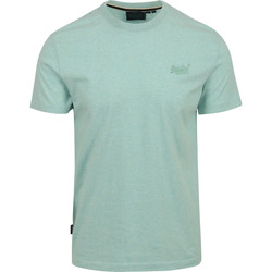 Textiel Heren T-shirts & Polo’s Superdry Classic T-Shirt Melange Lichtgroen Groen