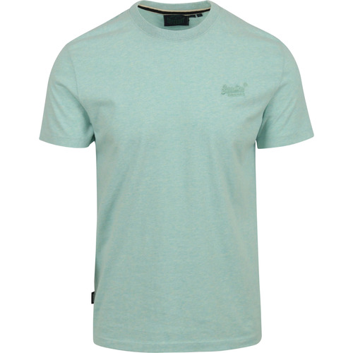 Textiel Heren T-shirts & Polo’s Superdry Classic T-Shirt Melange Lichtgroen Groen