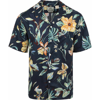 Textiel Heren Overhemden lange mouwen Levi's Overhemd Short Sleeve Navy Sunset Flora Blauw