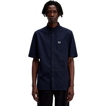 Fred Perry CAMISA HOMBRE OXFORD   M5503 Blauw