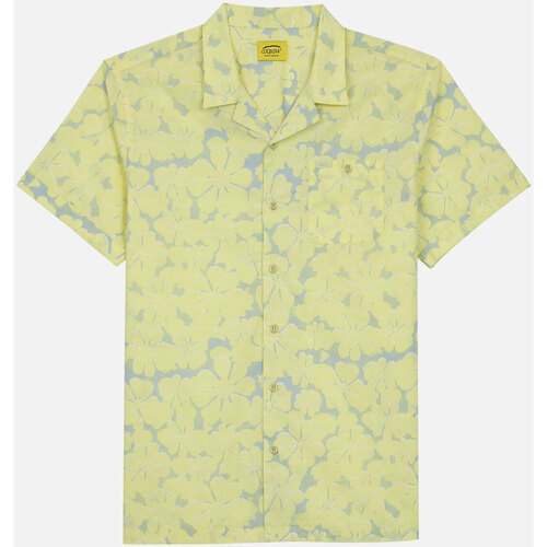 Textiel Heren Overhemden lange mouwen Oxbow Shirt met korte mouwen en Teahupoo-print CAVEA Geel