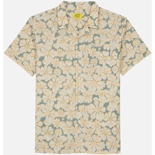 Textiel Heren Overhemden lange mouwen Oxbow Shirt met korte mouwen en Teahupoo-print CAVEA Bruin