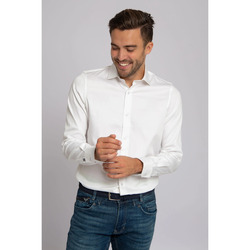 Textiel Heren Overhemden lange mouwen Suitable Satin Overhemd Wit Wit