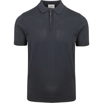 Suitable Cool Dry Knit Polo Navy Blauw