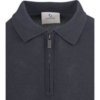 Suitable Cool Dry Knit Polo Navy Blauw