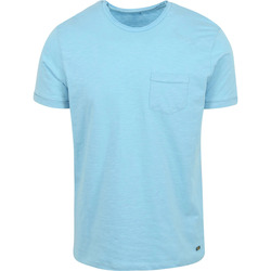 Textiel Heren T-shirts & Polo’s No Excess T-Shirt Slubs Lichtblauw Blauw