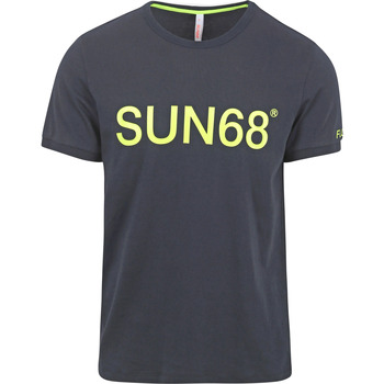 Sun68 T-shirt T-Shirt Print Logo Navy