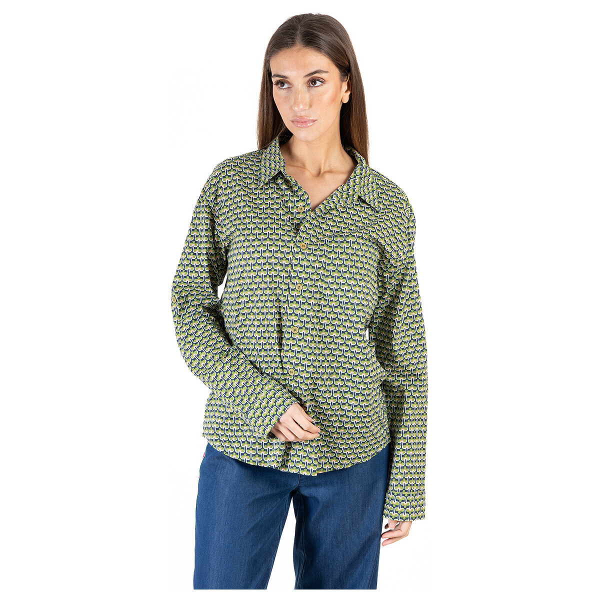 Textiel Dames Overhemden Isla Bonita By Sigris Shirt Grijs