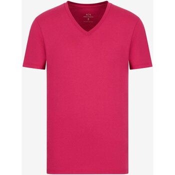 Textiel Heren T-shirts korte mouwen EAX 8NZT75 ZJA5Z Roze