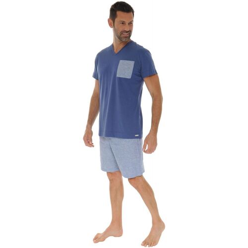 Textiel Heren Pyjama's / nachthemden Pilus FAUSTIN Blauw