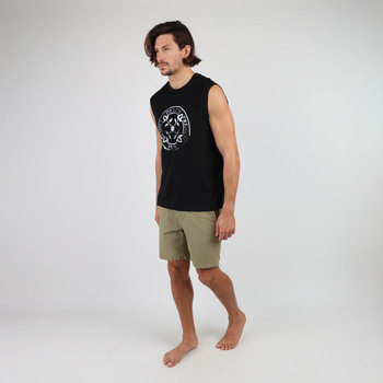 Oxbow Grafisch mouwloos t-shirt TOF Zwart