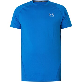 Under Armour HeatGear-getailleerd T-shirt Blauw
