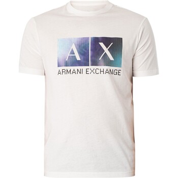 Textiel Heren T-shirts korte mouwen EAX Grafische T-shirt Wit