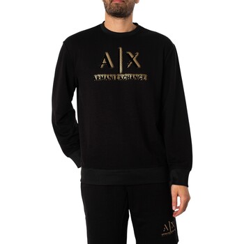 EAX Logo grafisch sweatshirt Zwart