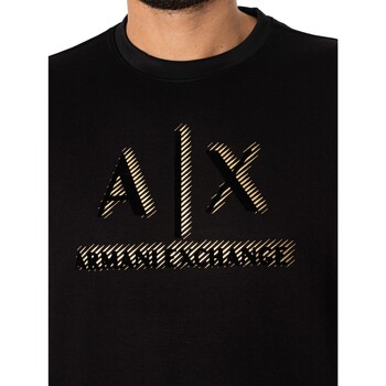 EAX Logo grafisch sweatshirt Zwart